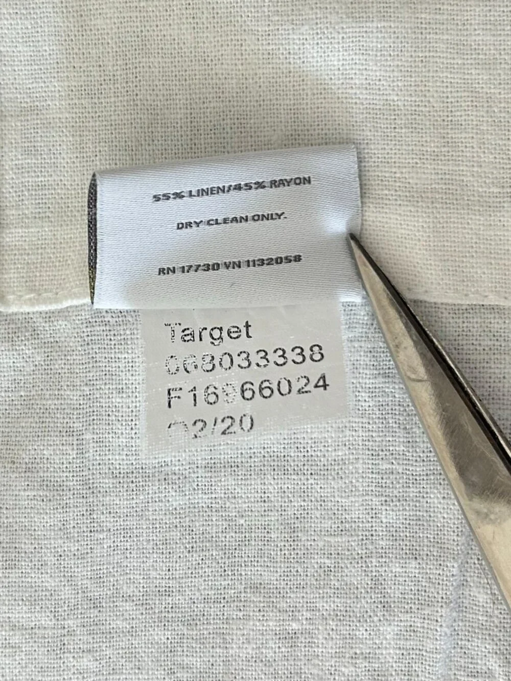 Threshold White Linen/Rayon Curtains (set of 2) 48 X 76